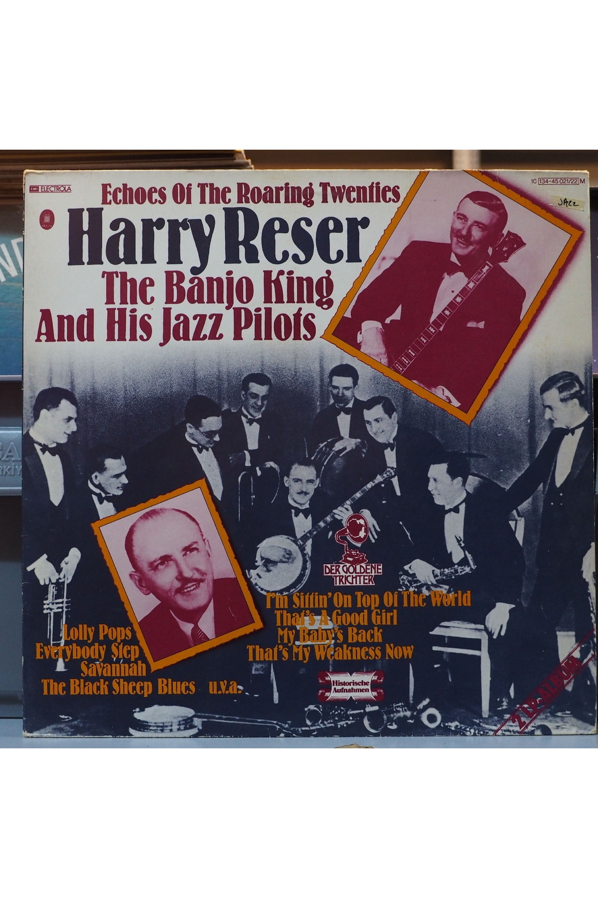 Harry Reser Echoes Of The Roaring Twenties (the Banjo King And His Jazz Pilots),almanya Baskı 2lp