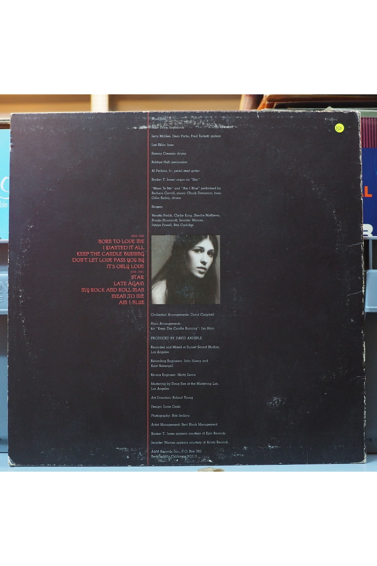 Rita Coolidge*ıt's Only Love, Amerikan Baskı 1975 Lp - Görsel 2